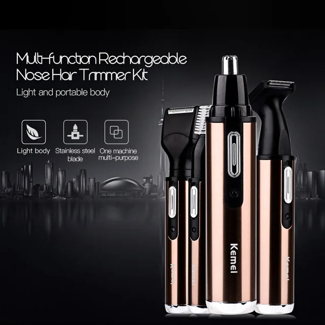 

Kemei Rechargable Ear Nose Trimmer Hair Cutter Electric Shaver Beard Face Eyebrows Nose Ear Hair Trimer Removal Shaver Men Women
