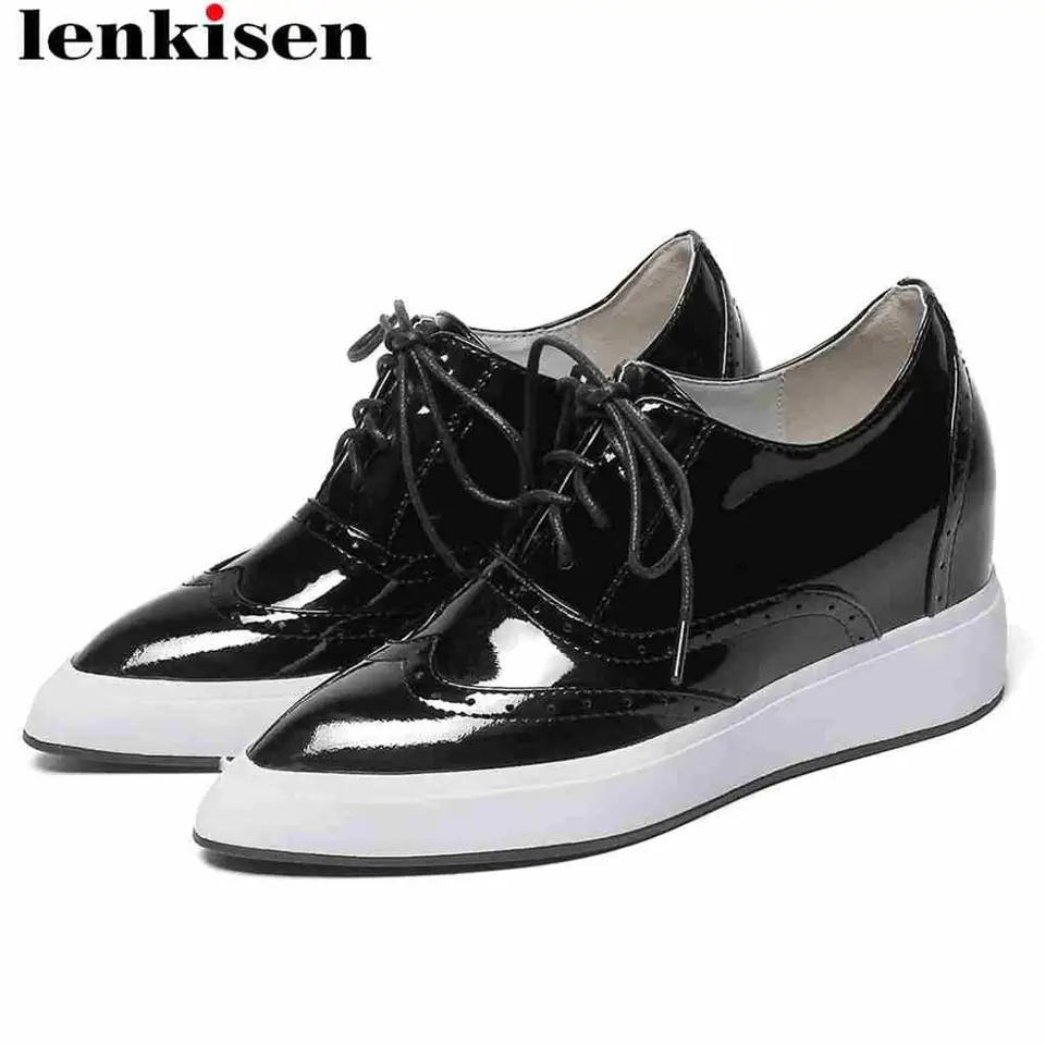 pointed toe sneakers leather