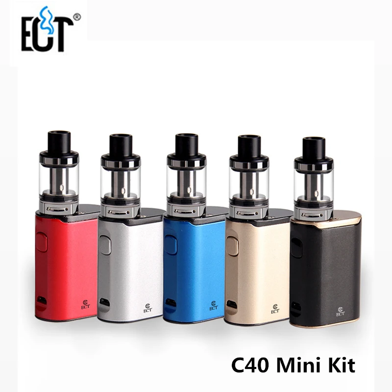 Оригинальный ECT C40 Mini Kit с 1800 мАч встроенный Батарея 40 Вт поле Mod 2 мл топ-заполнения Elfin танк электронная сигарета Vape Mod Kit