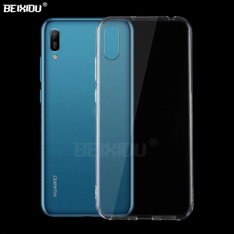 Чехол для huawei Y6 2019 TPU прозрачный мягкий чехол из силикона 6 09 защитный задней