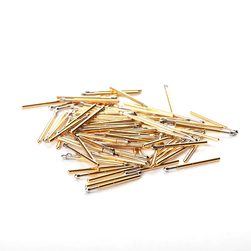100pcs/Pack Brass Spring Test Probe Pogo Pins P75 E Tapered Needle Head