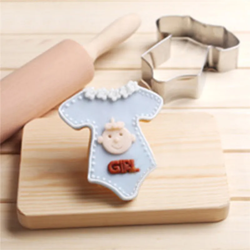

TTLIFE Baby Clothes Shape Cookie Cutter Stainless Steel Biscuit Mold Die Pastry Fruit Baking Moulds Fondant Cake Decorating Tool