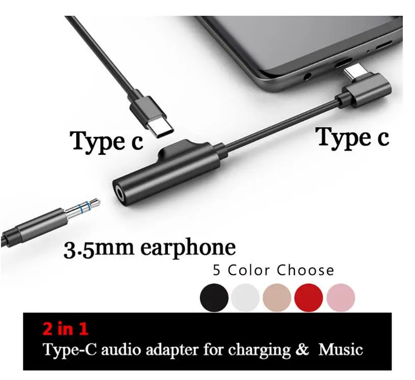 

For Android Type-C3.5mm two-in-one charging earphone connection adapter