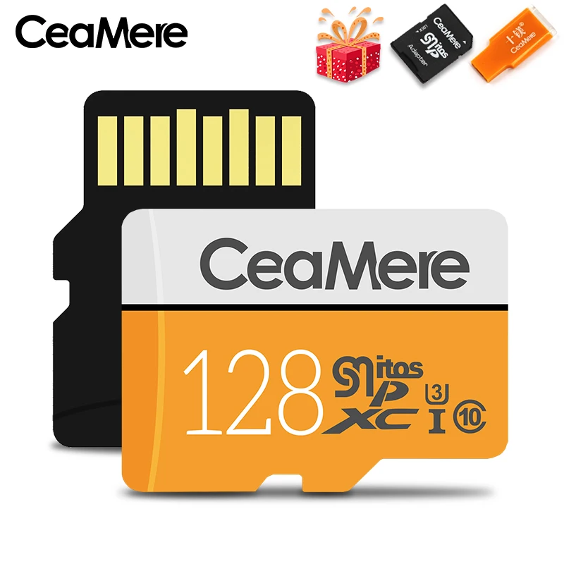 CeaMere карта памяти 256 ГБ 128 Гб 64 Гб U3 UHS-3 32 ГБ Micro sd карта класс 10 UHS-1 флэш-карта памяти Microsd TF/sd карта s для планшета - Емкость: 128 ГБ