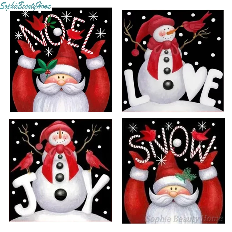 

Christmas Gift 5D DIY Diamond Paint Cross Stitch Card Snowman Craft Embroidery Diamond Painting 3D Diamond Mosaic Home Decor