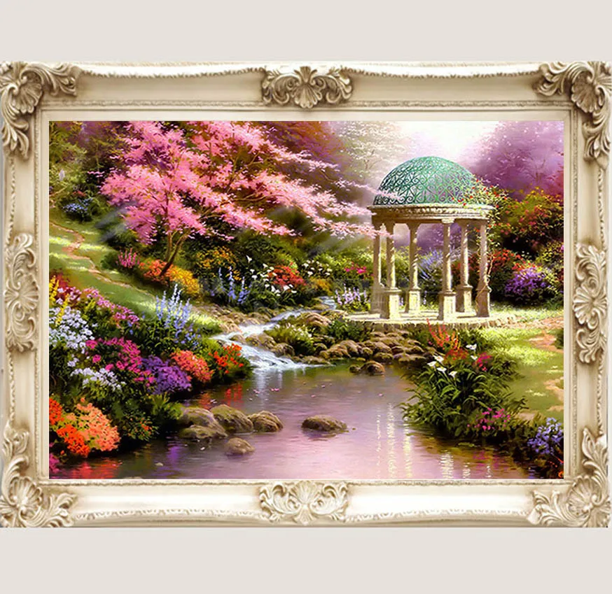 

Landscape village scenery new arrival DIY Crystal full drill square 5D diamond painting cross stitch kit mosaic round rhinestone