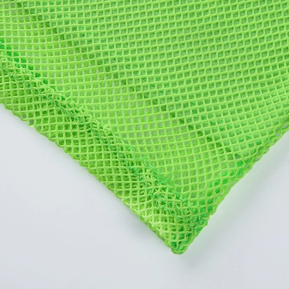 Неоновый зеленый прозрачный укороченный Топ с длинным рукавом, сетчатый прозрачный топ, Женская Сексуальная рубашка, Повседневная модная футболка