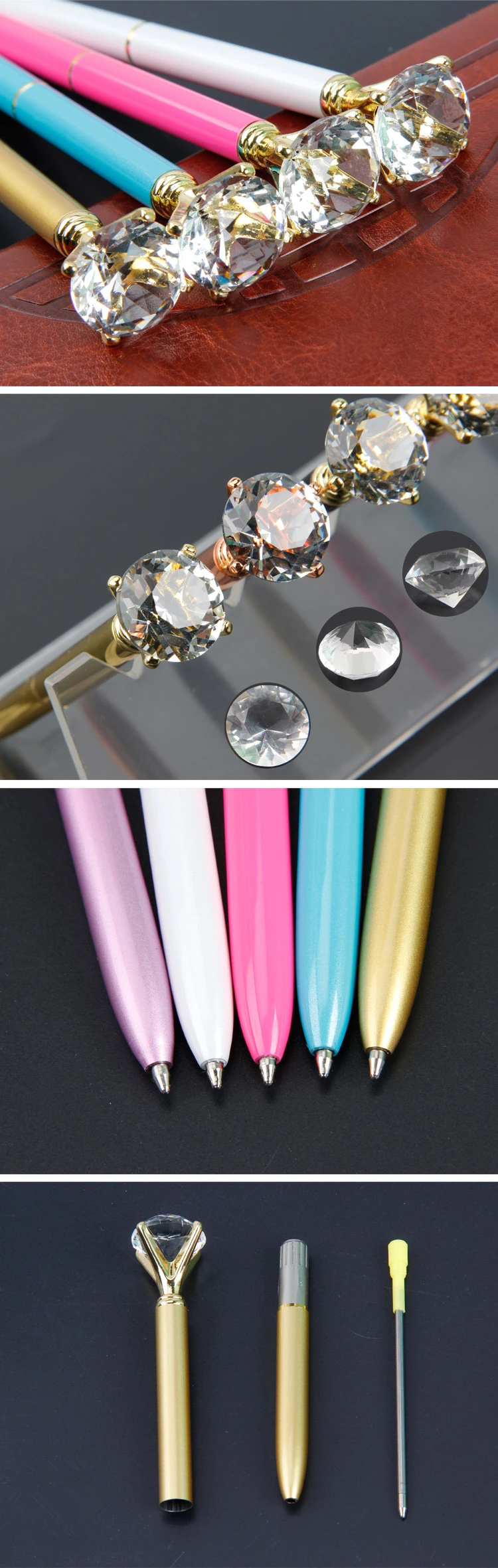 Милая жемчужная шариковая ручка, Кристальное стекло, алмазная металлическая шариковая ручка, красивая подарочная ручка, школьные офисные принадлежности