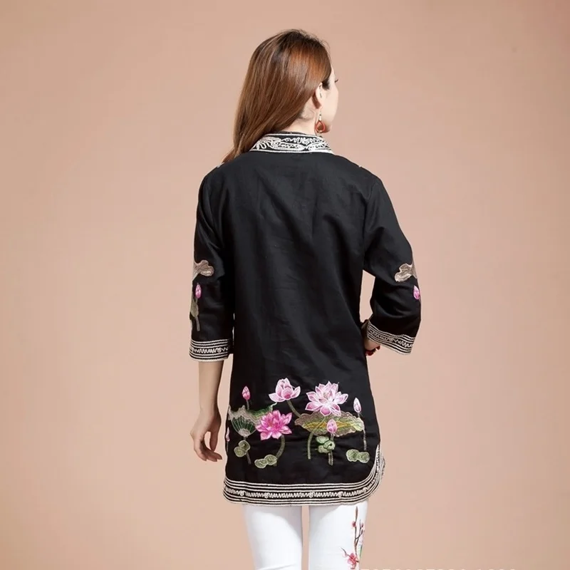 Woman Blouse 2019 Spring Summer Kaftan Blouses