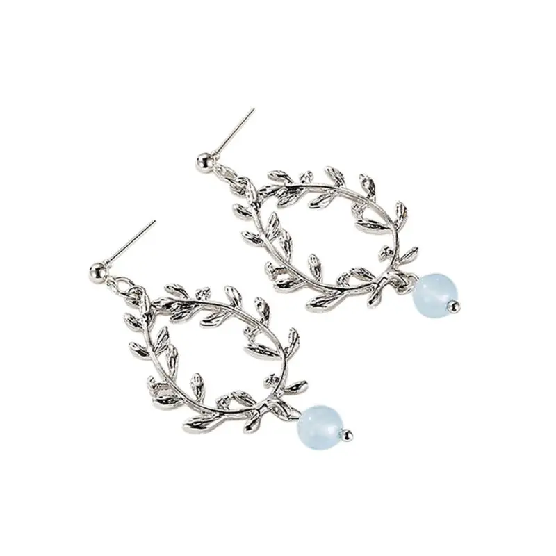 

2019 Drop Earrings Women Creative Small Fragrance Geometric Openwork Leaf Wild Sweet Jewelry Stud Earrings kolczyki