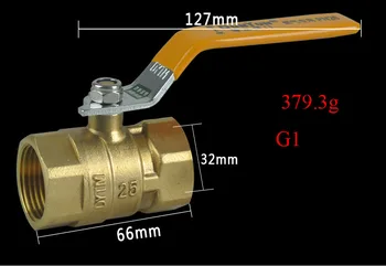

G1" Full copper thickening Female long handle Valve Balls of gas fuel gas switch water pipe Valve Balls