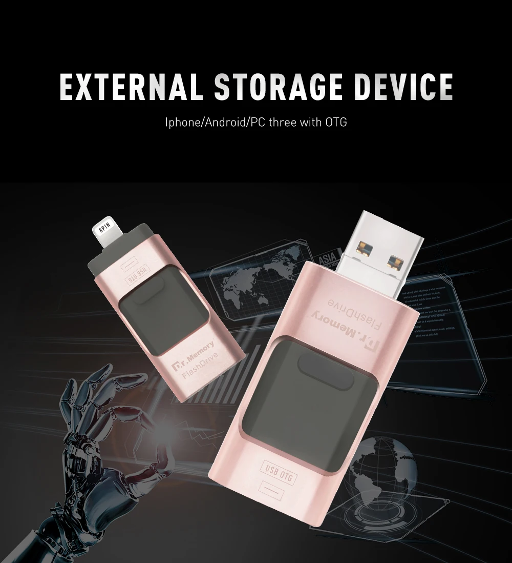 3 в 1 I-USB флэш-накопитель OTG 64 ГБ накопитель для Iphone 6s 7 plus usb FLASH 32 г android 16 ГБ флэш-диск U для samsung sony tablet