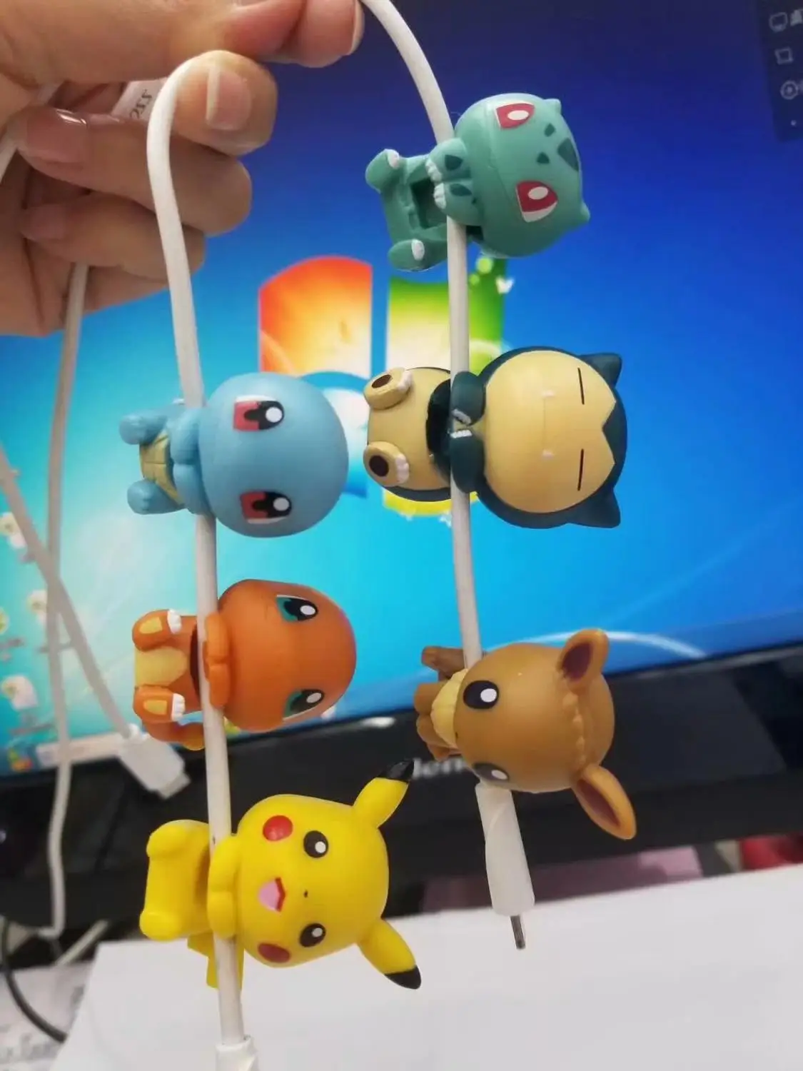 6 шт./компл. зажим для передачи данных супер милый Пикачу Charmander Bulbasaur Snorlax Eevee Squirtle