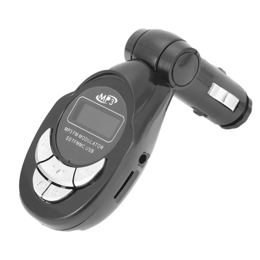 4 in1 ЖК-дисплей Авто Автомобильный MP3-плеер Беспроводной fm-передатчик модулятор с USB CD MMC Пульт комплект черный Лидер продаж Прямая