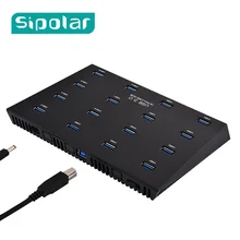 Sipolar 16 портов USB 3,0 концентратор для USB дубликаторов USB флэш-копиры USB флэш-накопитель Дубликаторы с 5V5A адаптер питания A-163