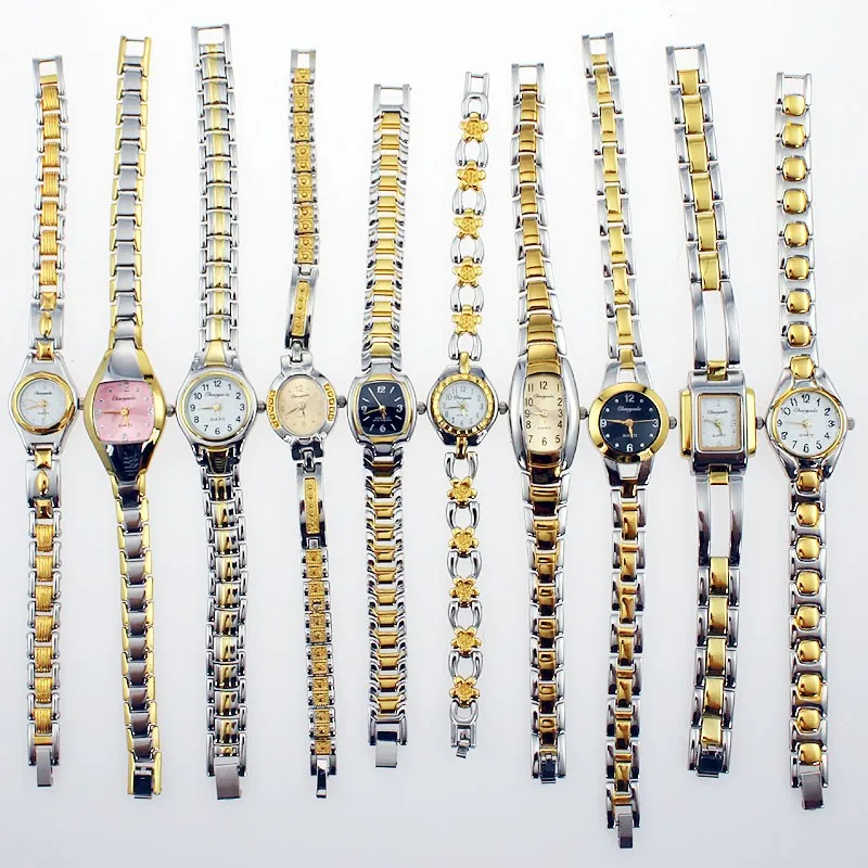 50 шт Оптовые часы повседневные деловые смешанные оптом Золотые/серебряные женские кварцевые наручные часы лучший рождественский подарок JB