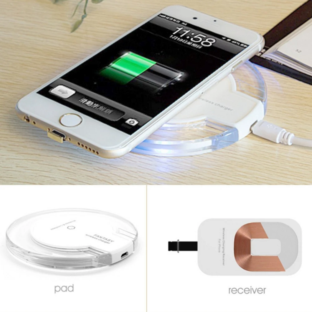 Antye Qi Wireless Charger Kit for iPhone 6/6S/6Plus/6S