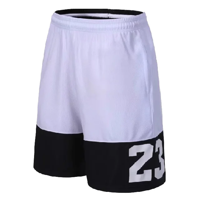Спортивные мужские шорты для занятия баскетболом с карманами на молнии быстросохнущие дышащие баскетбольные шорты для тренировок мужские фитнес спортивные шорты для бега - Цвет: white