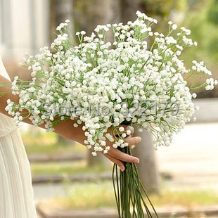 12 Pcs Artificial Baby S Breath For Bridal Bouquet Wedding Center Pieces Home Decor Baby Breath Aisle Decor Artificial Baby S Breath Baby Breathbabys Breath Artificial Aliexpress