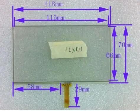 5 линейное Сопротивление сенсорный экран рукописный всего 118*71 мм 117*70 мм Gps сенсорный экран дигитайзер