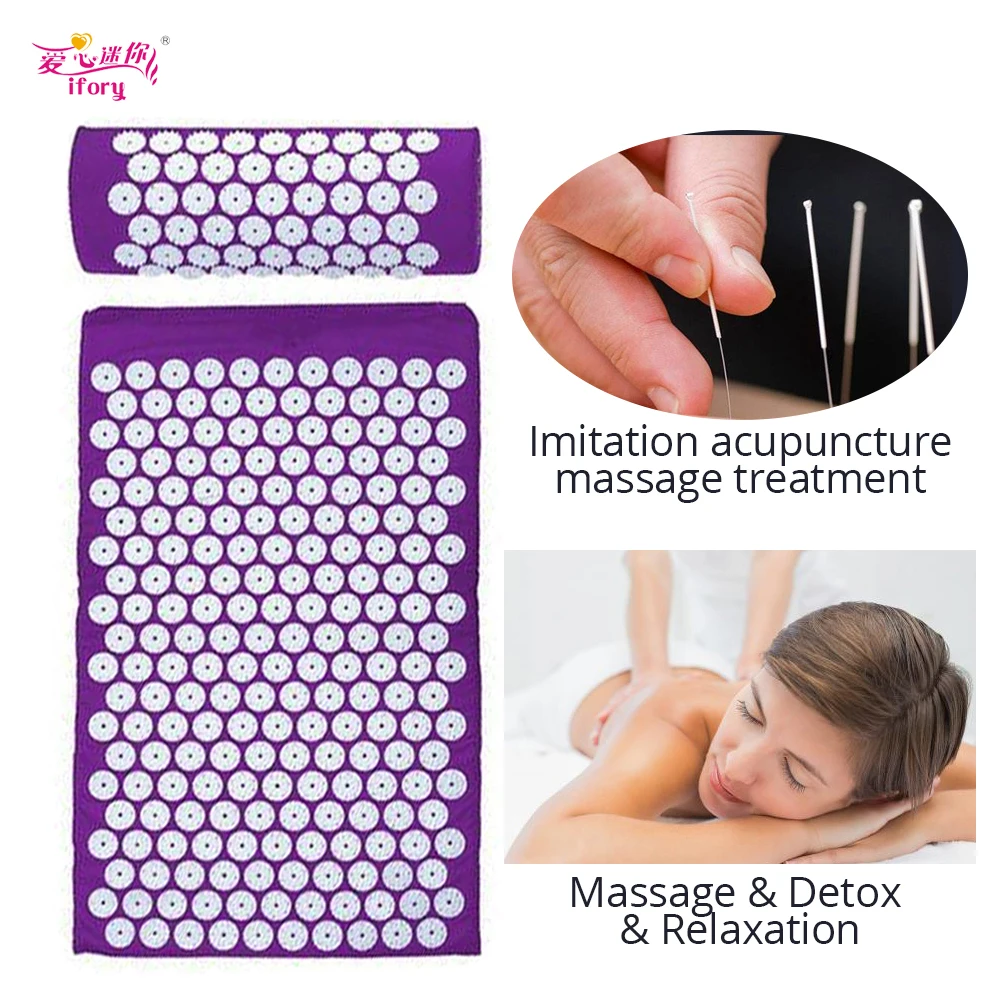 Ifory Acupuncture Massage Cushion Sets Pillow Effective Relief Back Pain Neck Pain Acupuncture Spike Yoga Mat Pin Pad/Yoga Mat Ifory Acupuncture Massage Cushion Sets Pillow Effective Relief Back Pain Neck Pain Acupuncture Spike Yoga Mat Pin Pad/Yoga Mat