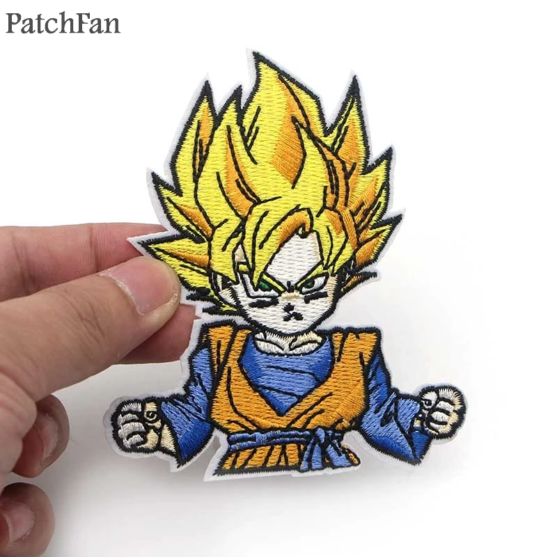 A0488 Patchfan классический мультфильм Dragon Ball Сон Гоку дед сон Гохан Железо на патч ручной работы эмблемы с вышивкой шитье Patchworks