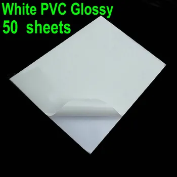 

50 Sheets Glossy & White PVC A4 Sticker Vinyl PVC Super White Waterproof Sticker ONLY For Laser Printer