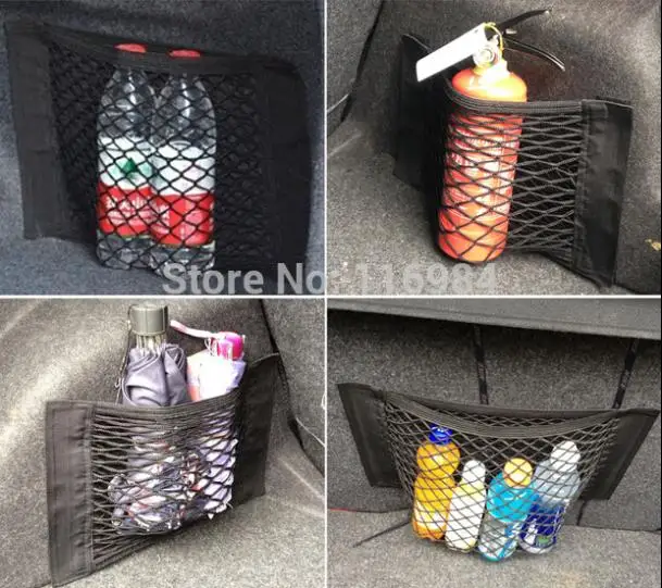 

Universal Car Trunk Net Bag General Trunk Storage Net Bag Velcro Double Layer Trunk Storage Bags