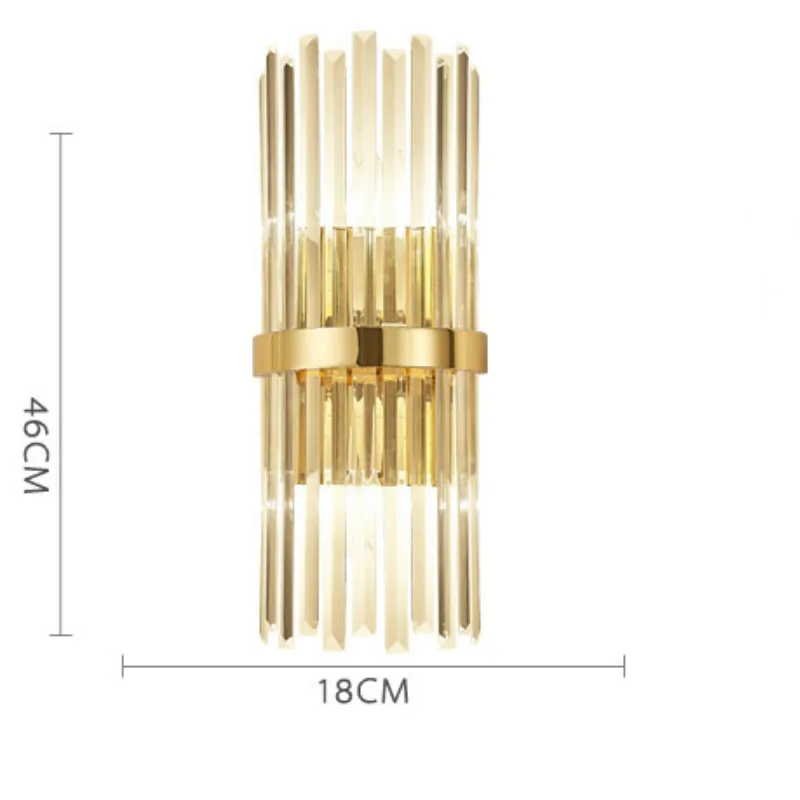 Современный Американский роскошный хрустальный настенный светильник, простая прикроватная лампа для гостиной, спальни, домашний настенный светильник, светильник