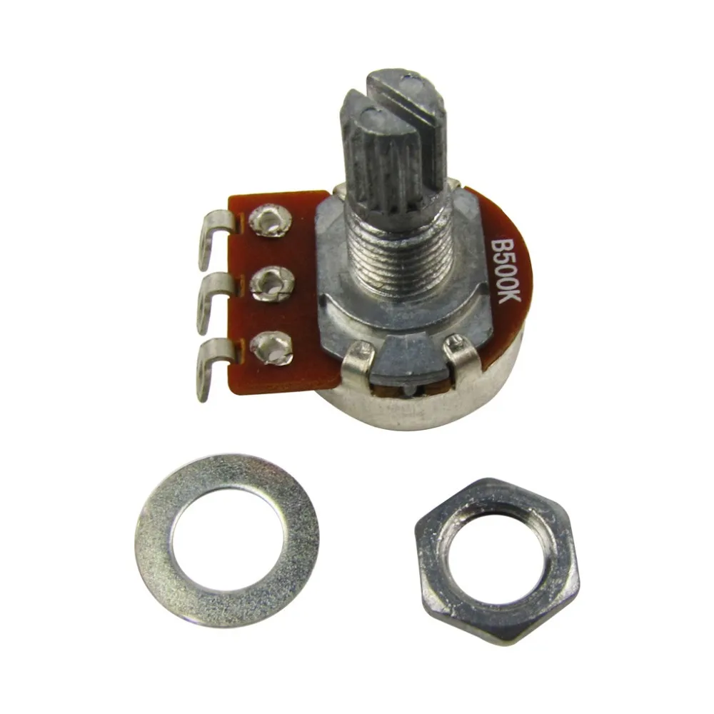 Buy FLEOR 2pcs Small B500K Bass Guitar Pots Potentiometers 15mm Short Split