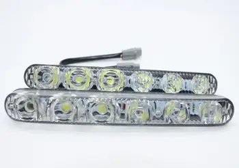 

2pcs White Universal DC 12V 12W LED Daytime Running Light Super Car DRL Lamp Installation Bracket Vehicles