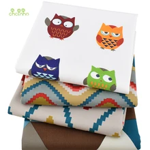 Chainho, Сова и геометрические узоры, хлопчатобумажная холщовая ткань, швейная ткань ручной работы для дивана, сумки для штор, материал для украшения дома