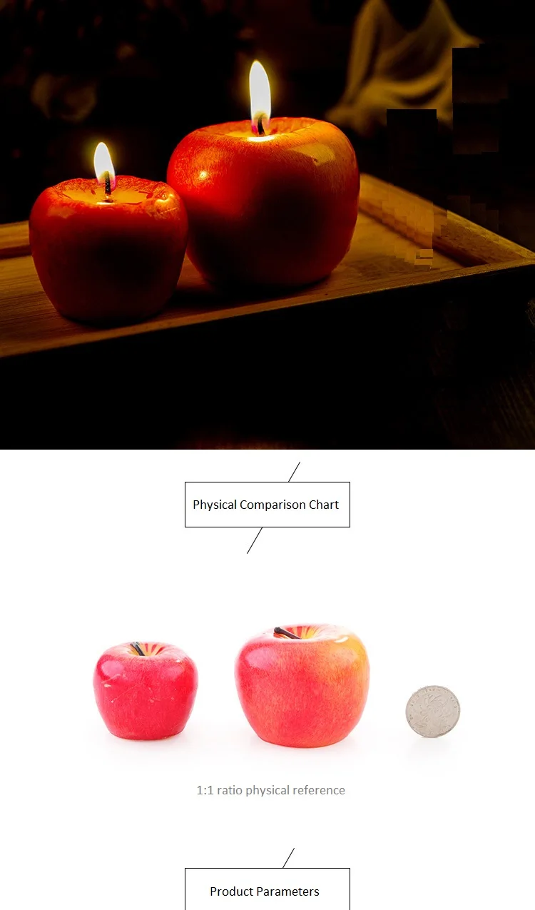 Методы моделирования фруктов ароматические свечи яблоко украшения дома День рождения Рождественская вечеринка фруктовые свечи украшения