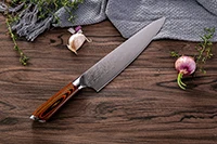 5-7-8 дюймов кухонный нож поварской нож японская фирма 7Cr17 из нержавеющей стали Высокоуглеродистый лазер дамасский узор нож Santoku - Цвет: 8inch