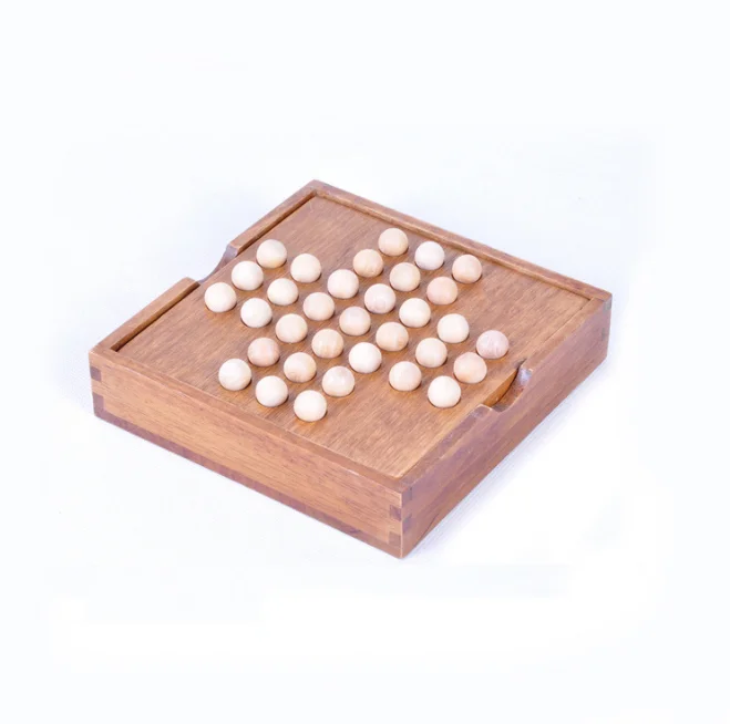 1 Set New Useful Creative IQ Test Peg Solitaire Solo Noble Puzzles