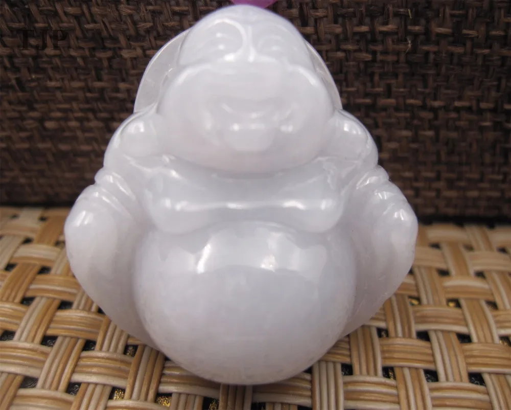 

Natural grade A ice myanmar jadeite carved Buddha lavender amulet pendants jade with certificate