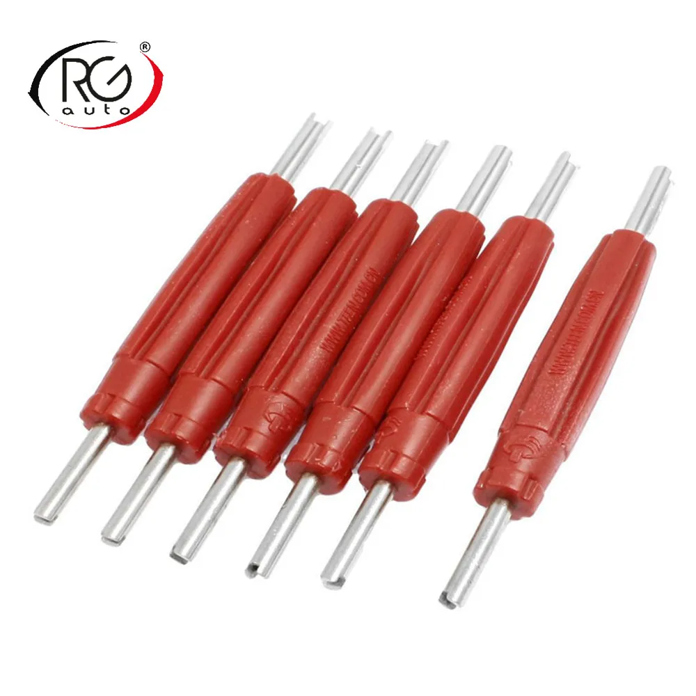 ZYHW-Brand-6-Pcs-Red-Plastic-Handle-Two-Way-Valve-Core-Remover-Tire-Repair-Tool