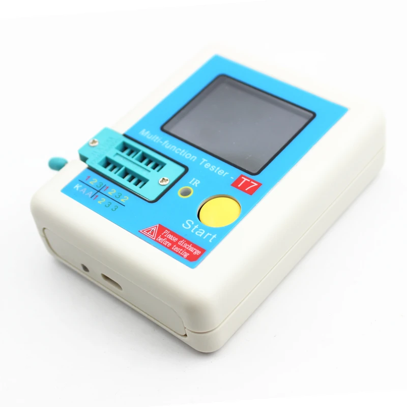 Günstig 2017 neueste LCR T7 ESR Meter Transistor Tester Diode Triode Kapazität Mos Transistor Tester + FALL (Haben Batterie)