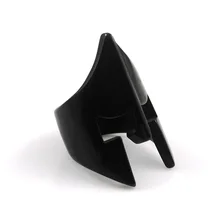 Hot Selling Black&Silver Color Stainless Steel Ring 2017 Party Spartan Helmet Ring Men Jewelry New Arrival PUNK anillos mujer