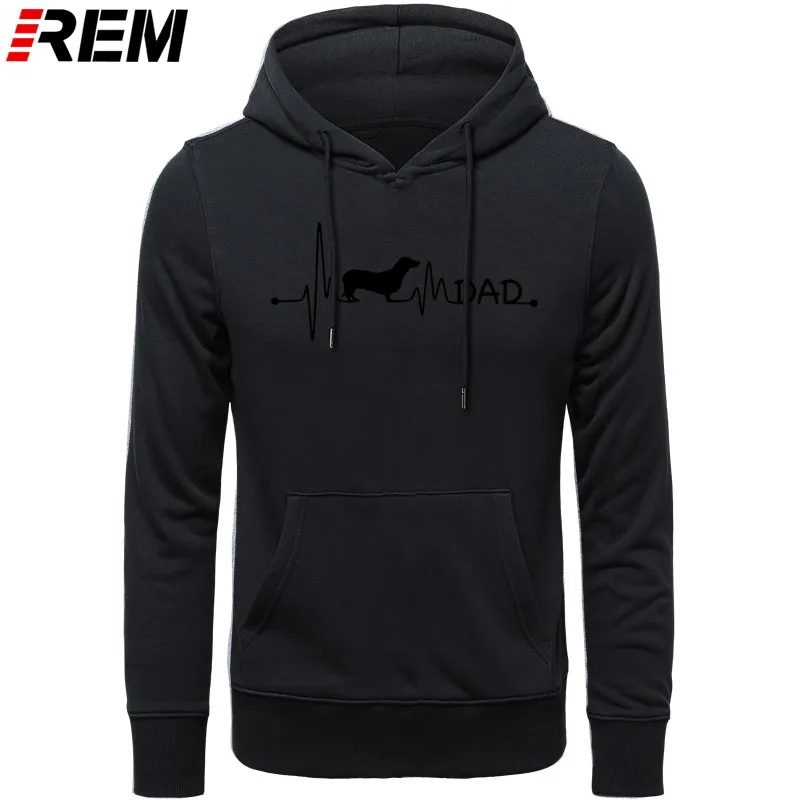 BLACK BLACK Худи rem heartbeat pulse line dachshund teckel, подарок для папы, собаки, на заказ, с круглым вырезом, стандартные осенние толстовки для фитнеса, толстовки - Цвет: BLACK BLACK