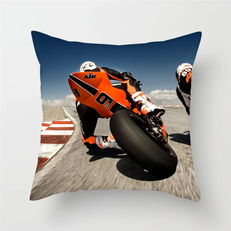 

Fuwatacchi Motorcycle Printing Cushion Cover Motorbike Throw Pillows Cover Square Decoration Car Sofa Decorative Pillows Cover