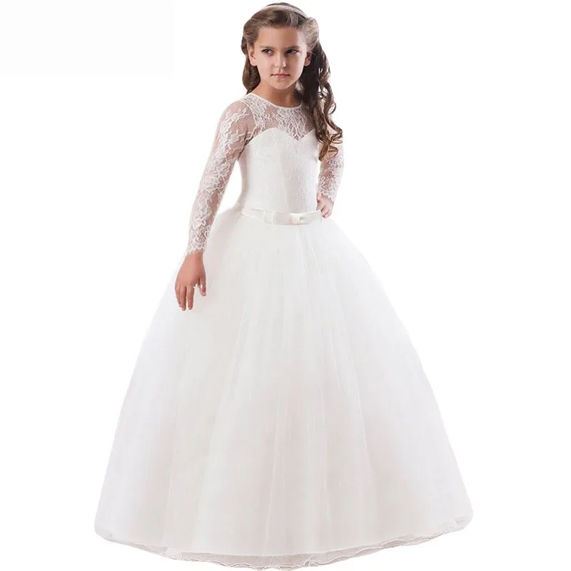 Aliexpress.com : Buy Kids White Bridesmaid Wedding Flower Girls Dress