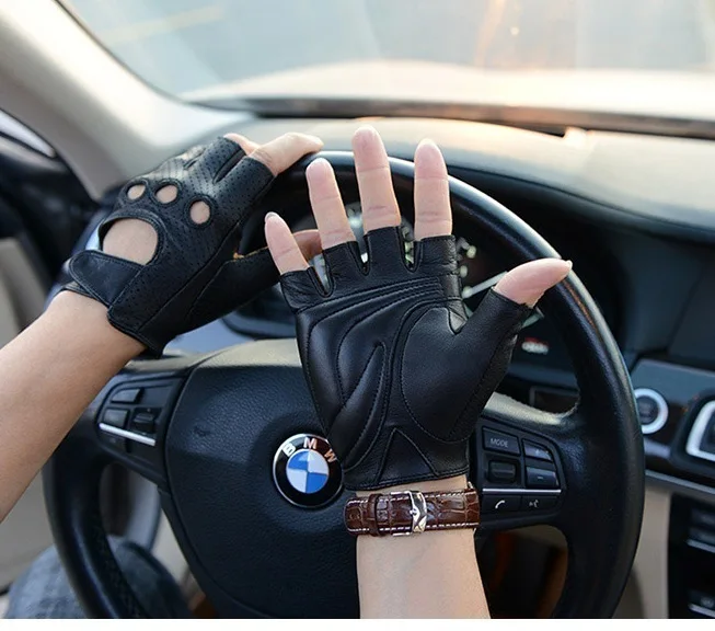 Outdoor riding leather gloves men genuine leather driving gloves male sheepskin machinist gloves leather driver gloves