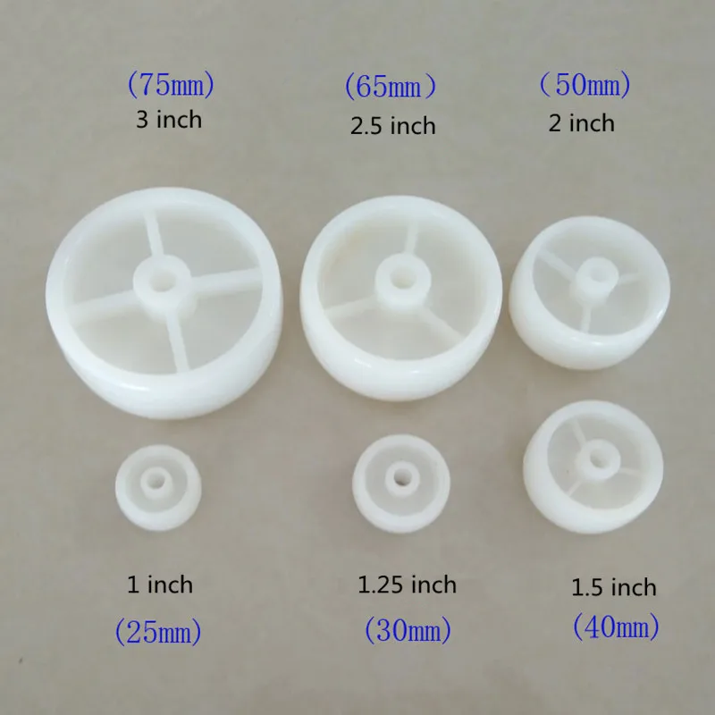 Диаметр 30 мм белый Малый колеса колесные микро устойчивы пластиковый диск 1,25 дюймов свет белый pp одно колесо