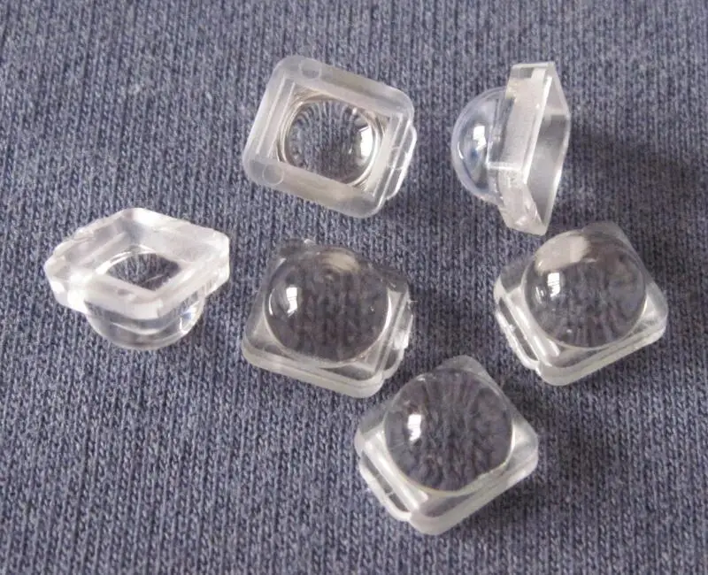 

AELQ-9 5050 led lens, SMD lens, Size: 9X7.6mm, Angle: 90 deg, Suitable for: 5050 Light source, Clean Surface, PMMA