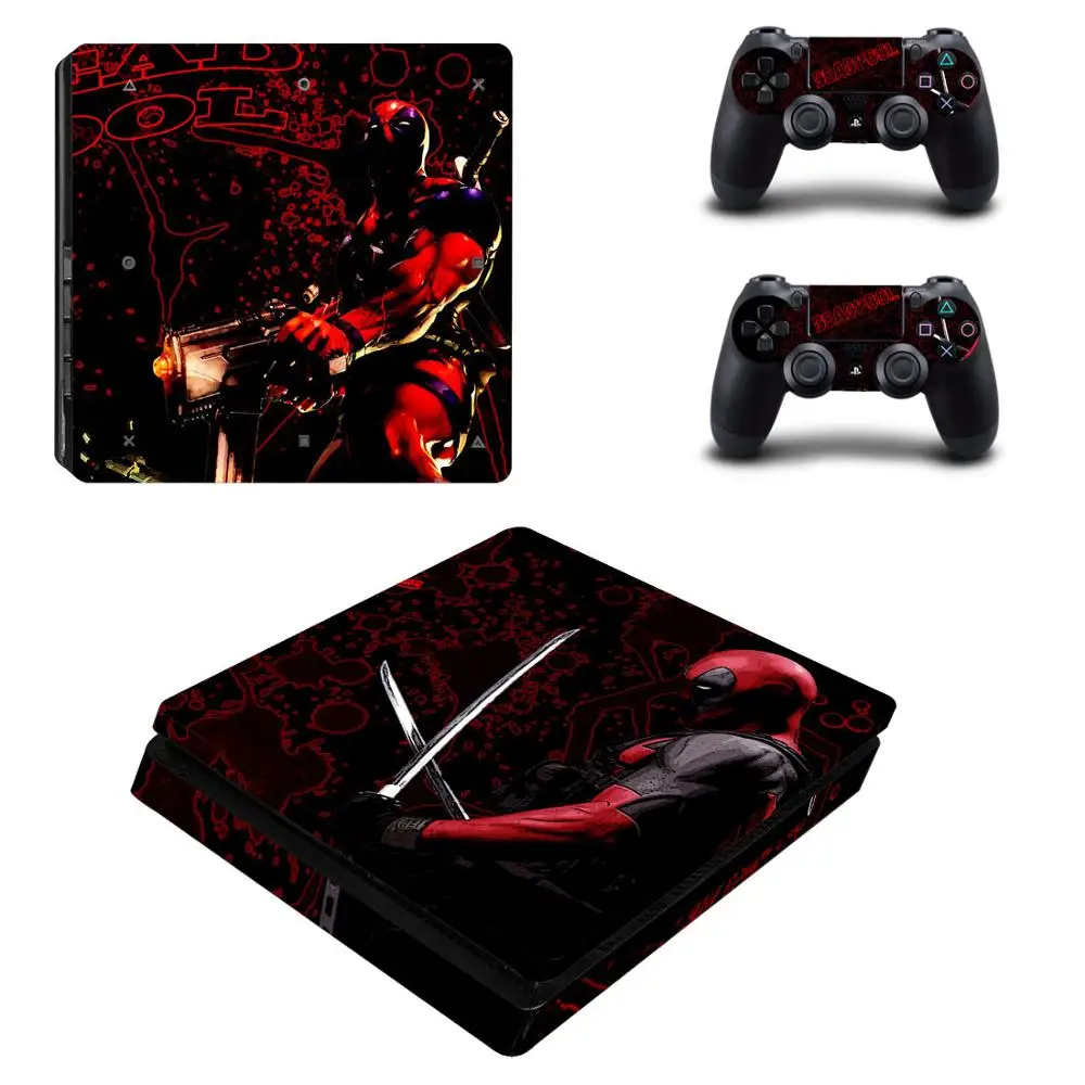 

Deadpool PS4 Slim Skin Sticker Decal for PlayStation 4 Console and Controller PS4 Slim Stickers Vinyl