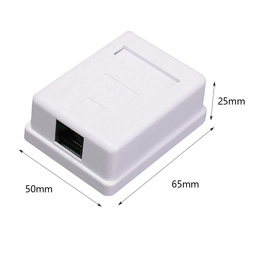 RJ45 коробка белый информационный модуль Ethernet один Порты и разъёмы Сетевой разъем расширение для рабочего стола кабель распределительная