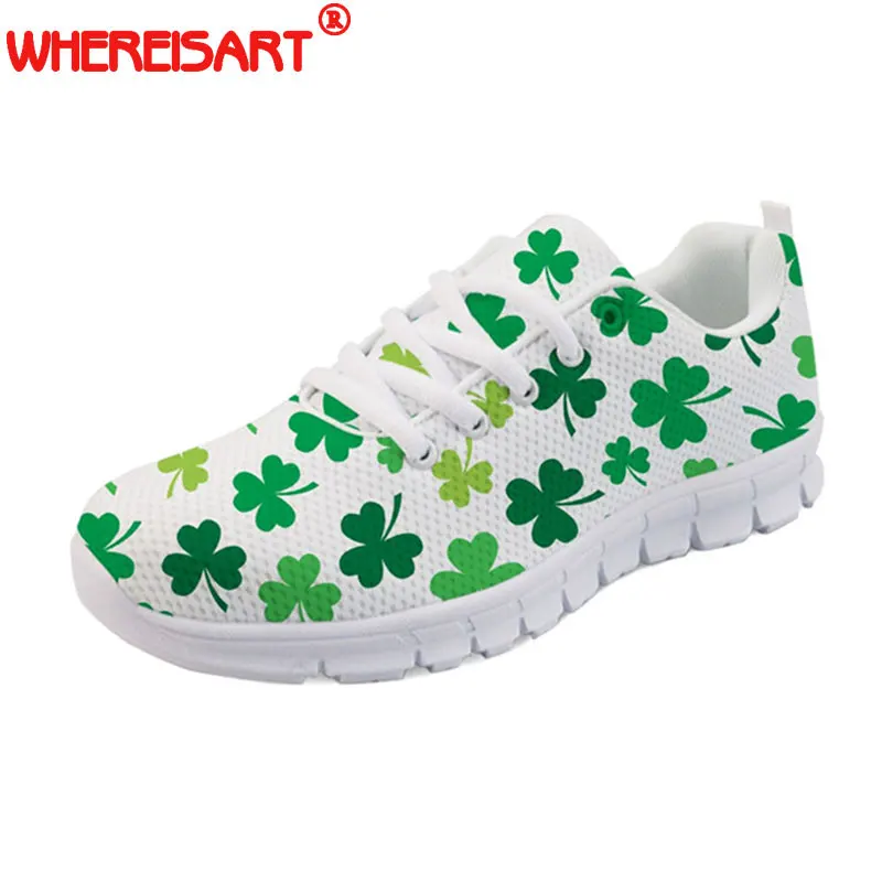 Chaussures de motif de feuille verte de fleur de jardinage d'where