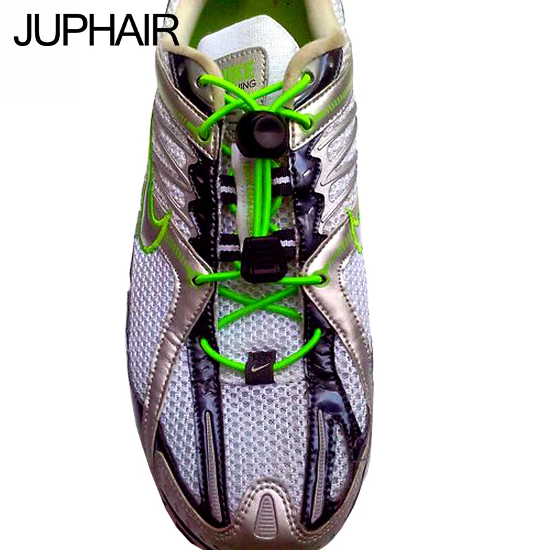 

JUP 8 Pair Fast Wear Lazy Adult Child Shoes Laces Locking Elastic Shoestrings Running Jogging Triathlon Running Fitness Shoelace