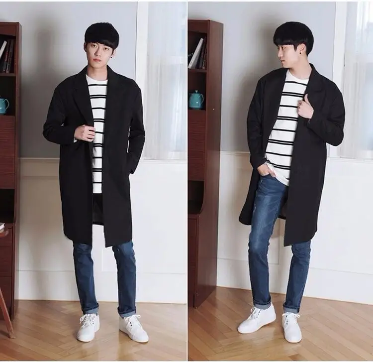S-6XL! Мужская ветровка, новинка, Мужское пальто Han edition, легкое, для отдыха, модное, рисово-белое пальто с отворотами